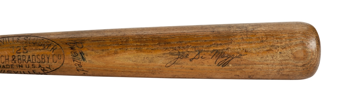 1948-49 Joe DiMaggio New York Yankees Professional Model H + B Bat (Team Ordered/ Index) (PSA/DNA)
